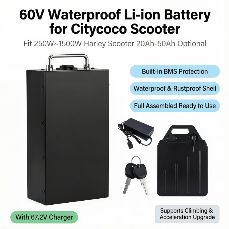 60V 50Ah Electric Scooter Battery - Batterie au lithium 60V à échange