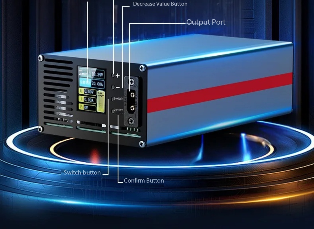 Chargeur de batterie au lithiu - 72V 15A Fast Charger avis et prix