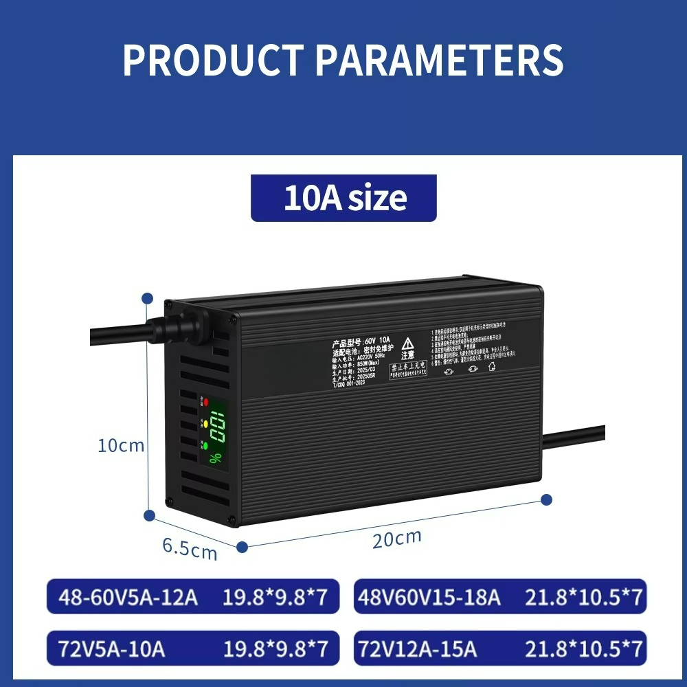 Coque en aluminium 48V, 60V, 7 - 72V 15A Fast Charger avis et prix